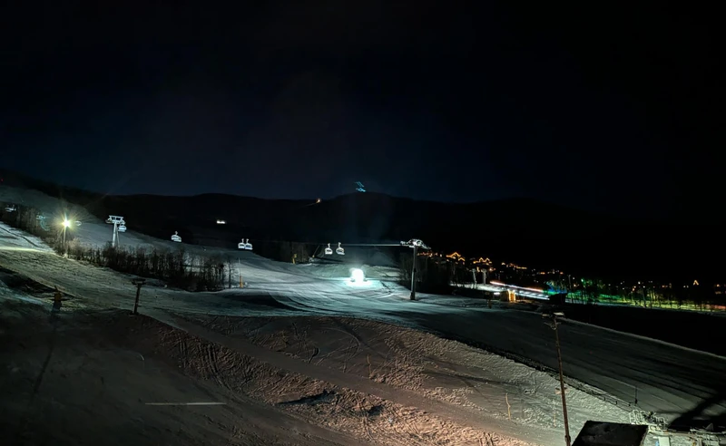 Slopes at night in Myrkdalen Norway Adrian Oliver March 2026