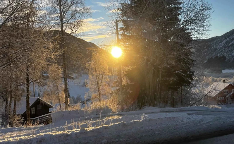 Sunrise in Myrkdalen Norway David Edwards January 2026