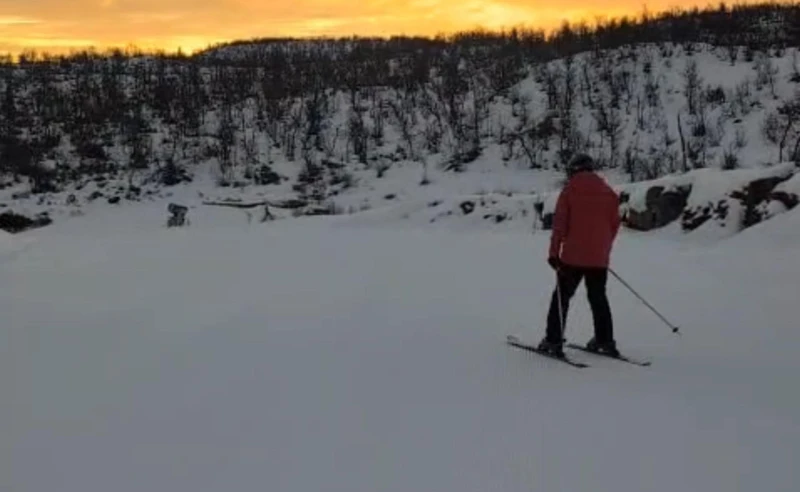 Sunset skiing in Geilo Norway Laura Bradley April 2026