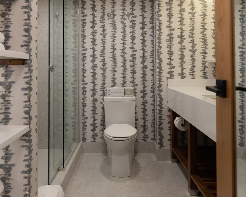 Bathroom with toilet and shower