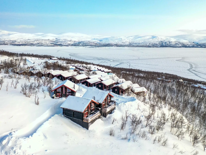 Solhyllan Log Cabins - Aerial