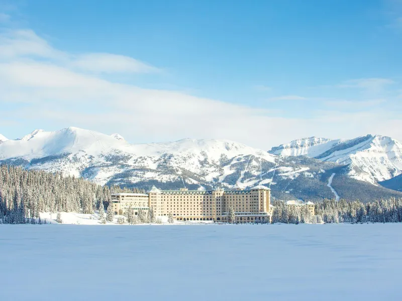 Fairmont Chateau Lake Louise - Winter from the Lake
