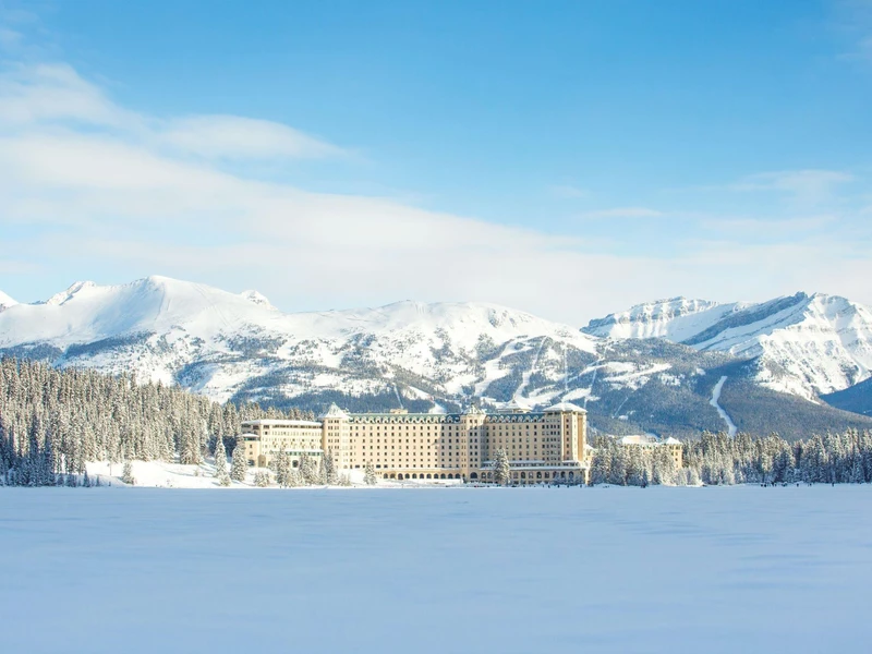 Fairmont Chateau Lake Louise - Winter from the Lake