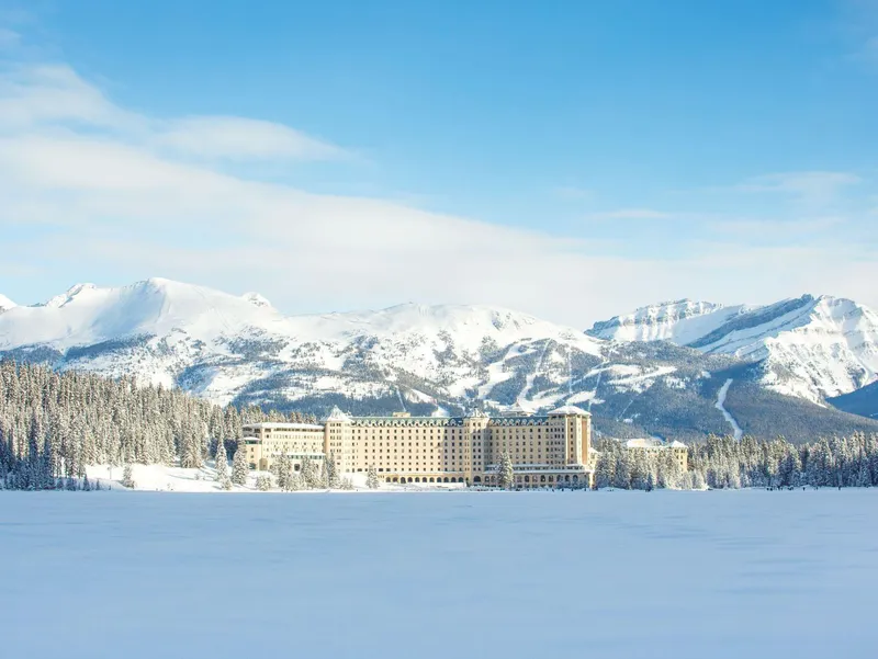 Fairmont Chateau Lake Louise - Winter from the Lake