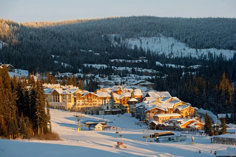 Sun peaks village credit kelly funk sun peaks resort